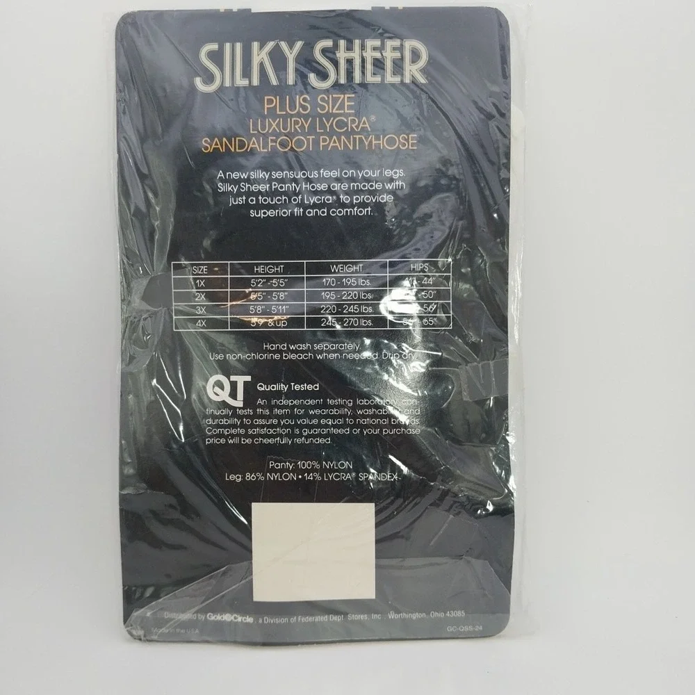 Vtg. 2X Pantyhose Ivory (White) Sandalfoot Silky Sheer Luxury Lycra  Leg Views